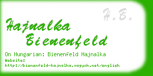 hajnalka bienenfeld business card